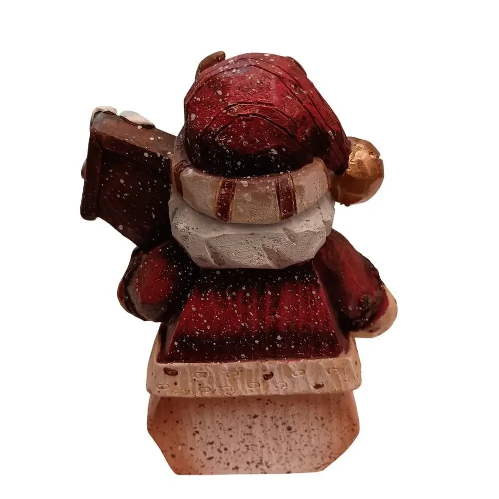 4 Old World Santas, Christmas Decorations, Resin, 1 Vintage Great Pre-owned Cond